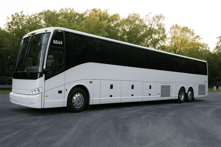 exterior of Carmel Coach Bus Service coach bus